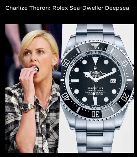 charlize theron rolex watch|Rolex sea dweller deep sea.